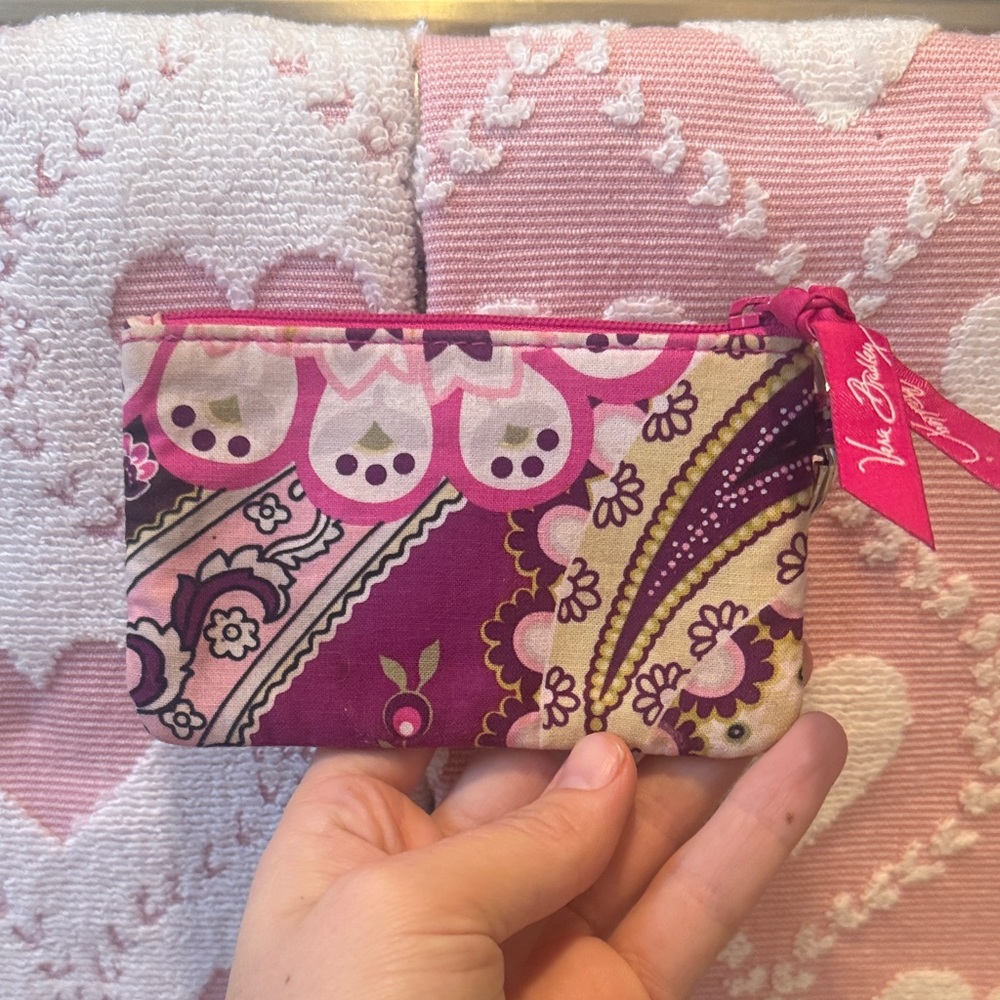 Vera Bradley Pink and Purple Floral Wallet Cards